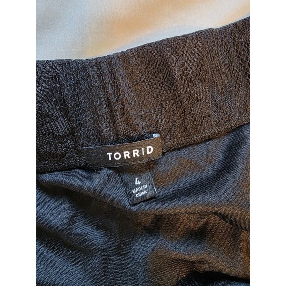 Torrid Black Lacey Floral Maxi Skirt | Size 4X - Picture 5 of 6